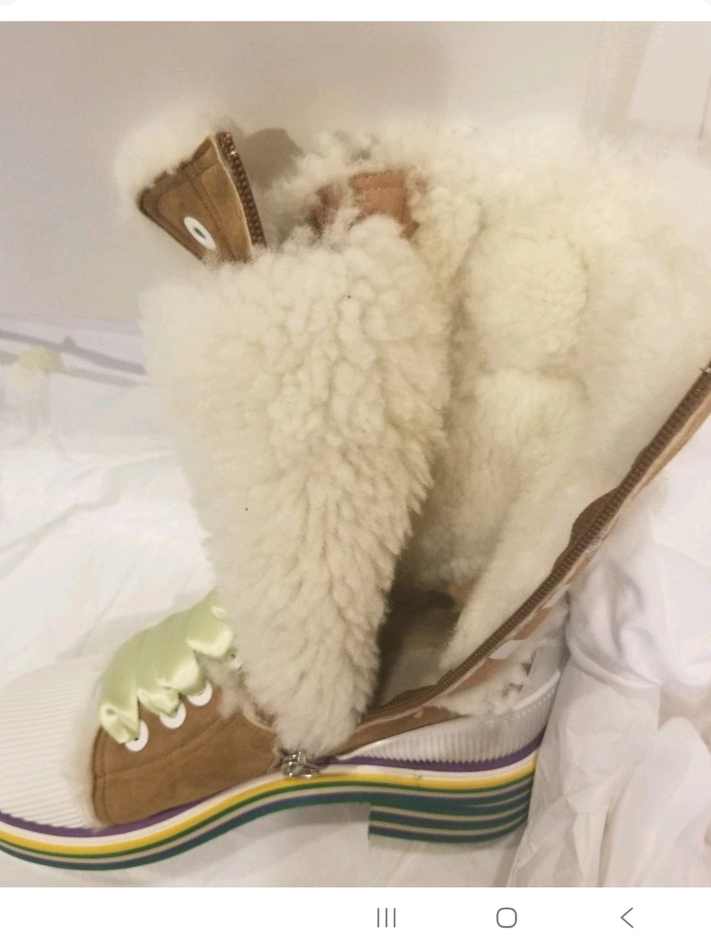MAISON MARGIELA Ankle SHEARLING Boot $1150 SIZE US 7 NWB - Picture 4 of 12